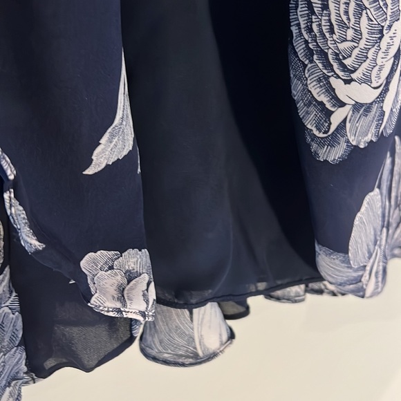 Linda Allard Ellen Tracy 100% silk floral skirt - Picture 5 of 8